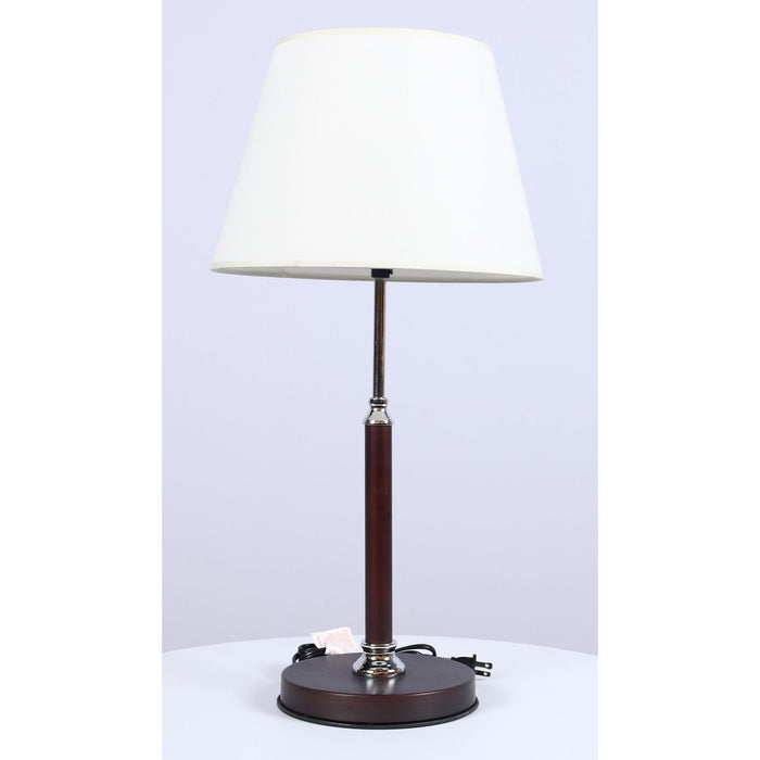LAMP. MESA CHOCOLATE Y CROMO 1L E27 60W DE TOQUE