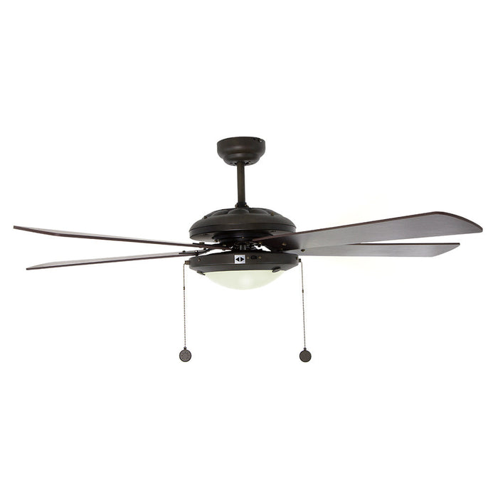 Ventilador Techo Chocolate Madera Oscura/ Caoba 2 Luces  52