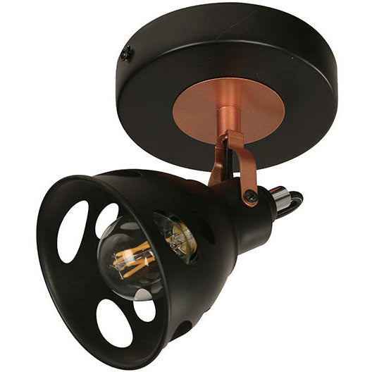 LAMP. TECHO REFLECTORA NEGRO 1L E14 40W
