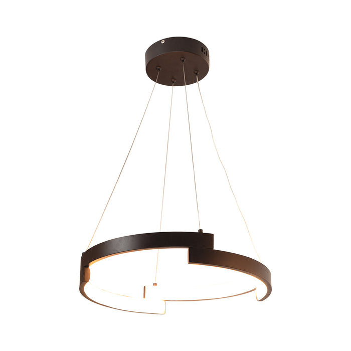 Lámpara colgante LED 3000K, acabado café oscuro, 30W