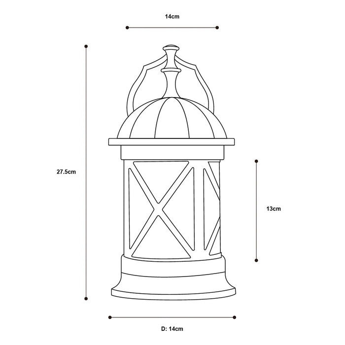 Aplique de Pared Ike Lite Exterior Clásico Chocolate 60W E27 1 Luz