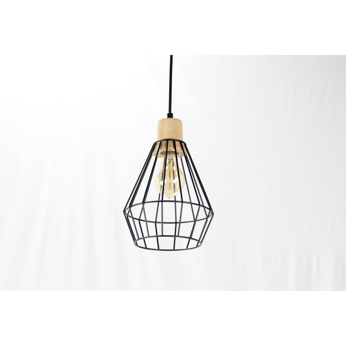 Lámpara Colgante Negro 1L E27 60W