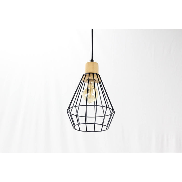 Lámpara Colgante Negro 1L E27 60W