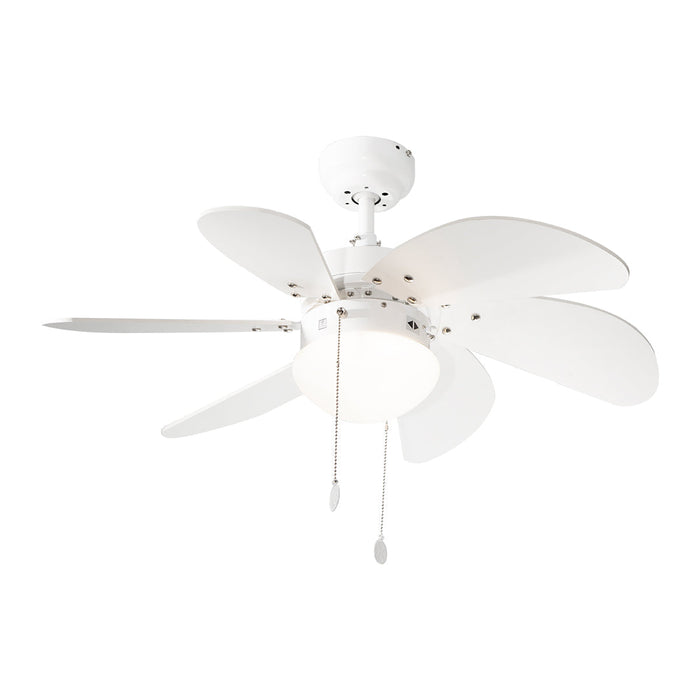 Ventilador de Techo "32 Blanco 6 Aspas 60w 3 Velocidades
