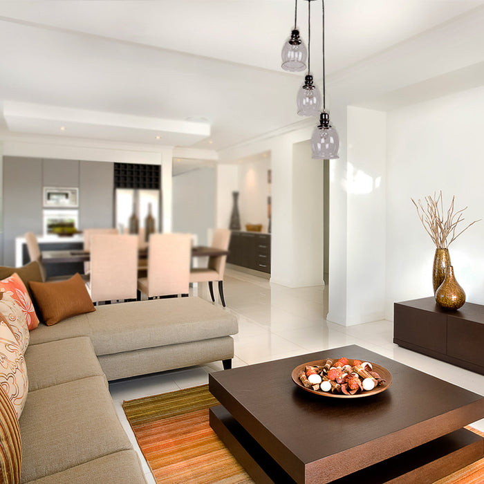 Lámpara Colgante Designers de 40 W Color Negro 3 Luces