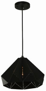 Lámpara Colgante, Negro, 1 Luz Arno