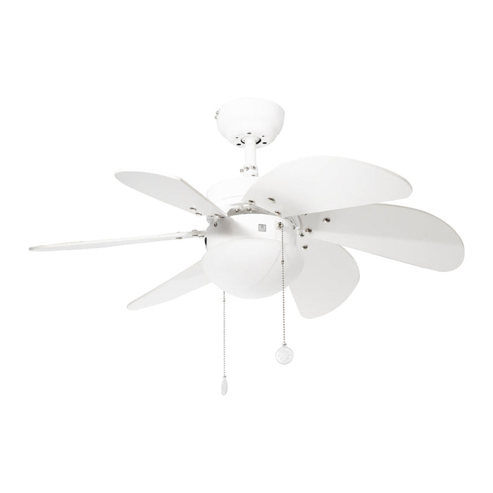 Ventilador de Techo "32 Blanco 6 Aspas 60w 3 Velocidades