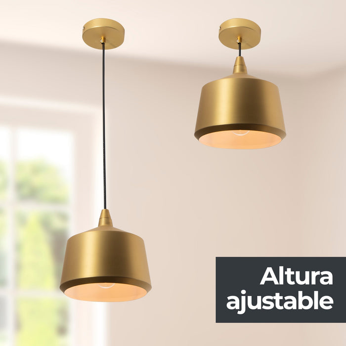 Lámpara Colgante  Bronce Brillante  E27 40W 1 Luz