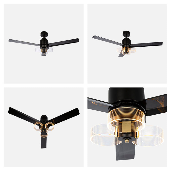 Ventilador de techo inteligente con luz LED