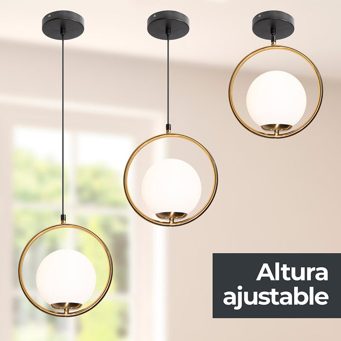 Lámpara Colgante Opulent Lights Negro Bronce E27 40w 1 Luz