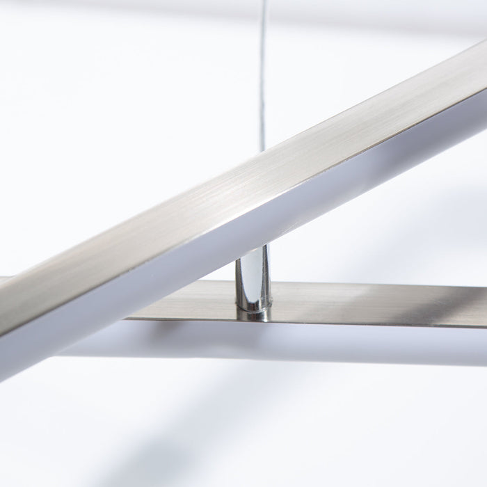 Lámpara Colgante LED, Níquel satinado, Acero, 30W