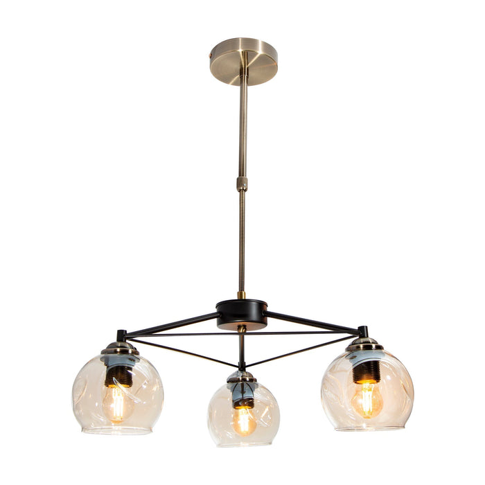 Lámpara Colgante Negro Cobre E27 40W 3 Luces