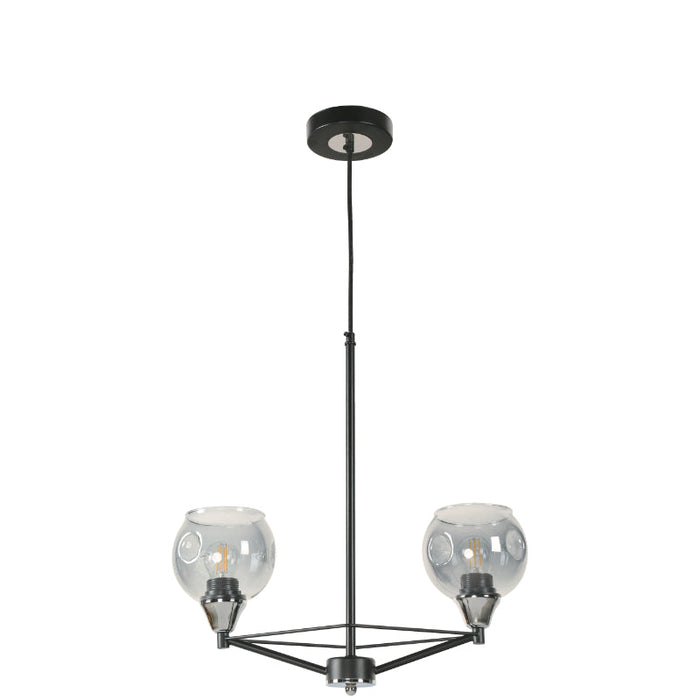 LAMP. COLGANTE NEGRO 2L E27 60W