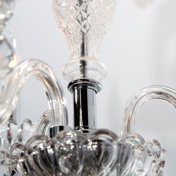 Lámpara Colgante Lumicentro Plata y Cristal 3 Luces