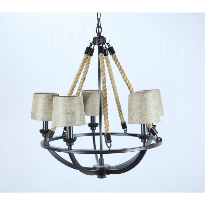 Lámpara Colgante Bronce 5L E14 60W