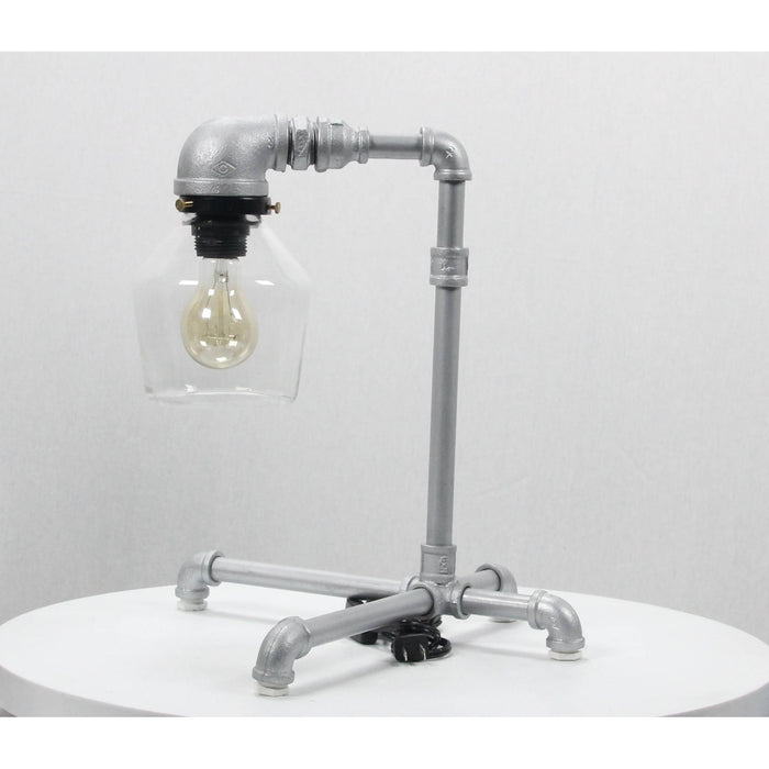 LAMP. MESA PLATEADO 1L E27 40W