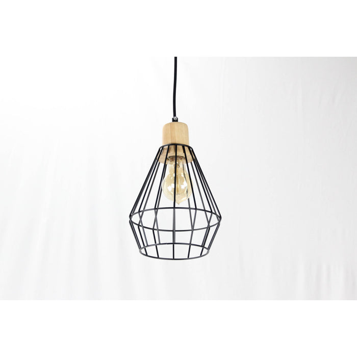 Lámpara Colgante Negro 1L E27 60W