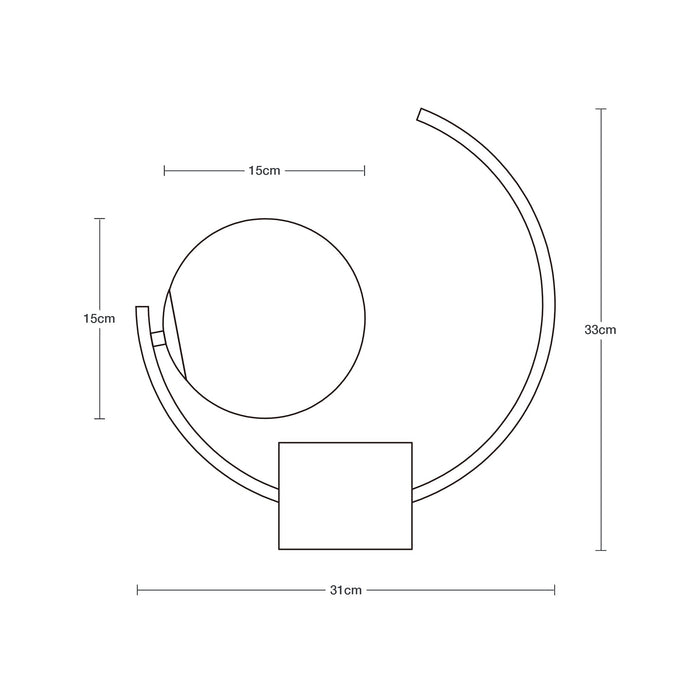 Lámpara de Mesa Blanco Mate E27 40w 1 Luz