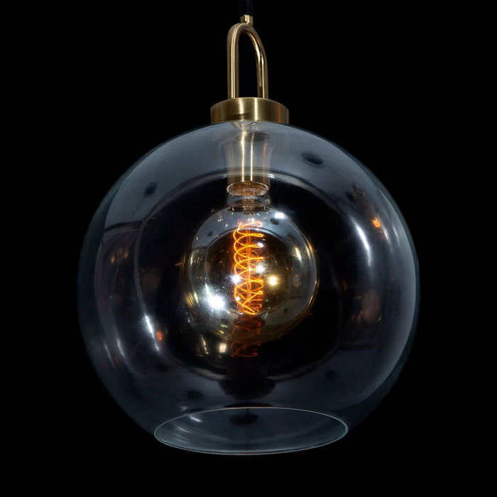 Lámpara Colgante Moderna Negro y Bronce Socket E27 60w 1 Luz