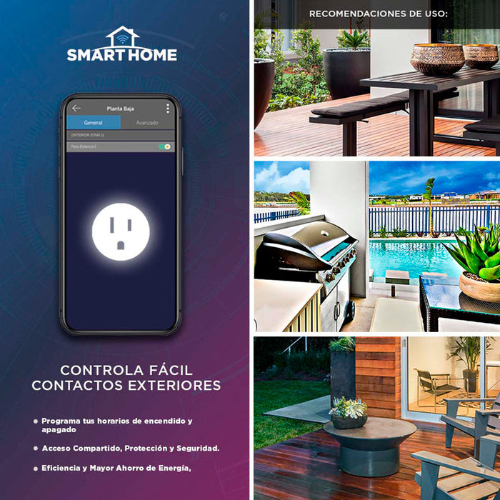 Contacto para exterior con WIFI con resistencia a la humedad