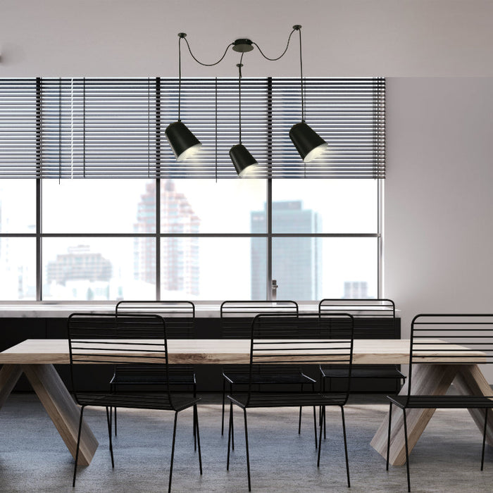 LAMP. COLGANTE NEGRO 3L E27 40W