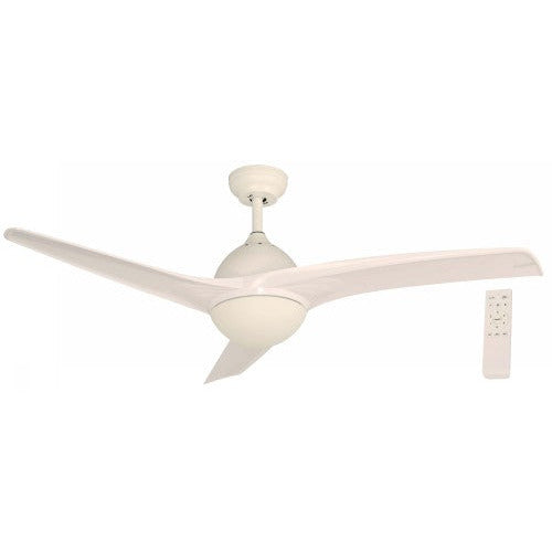 VENTILADOR DE TECHO 52" BLANCO 2L E27 40W CON CONTROL REMOTO (DC MOTOR)