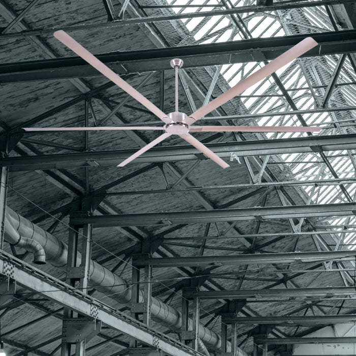 VENTILADOR DE TECHO 120" NÍQUEL SATINADO CON CONTROL REMOTO (DC MOTOR)