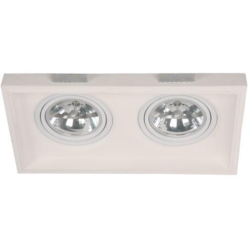 Lámpara Techo Ar111*2L*50W (N/B) Acab.Blanco Mate