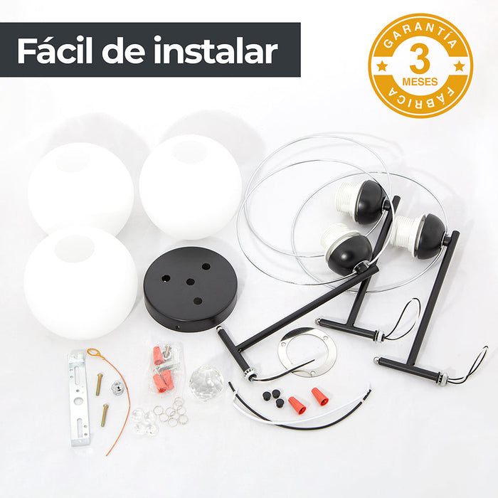 Lámpara de Techo Contemporary Clean Blanco E27 40w 3 Luces