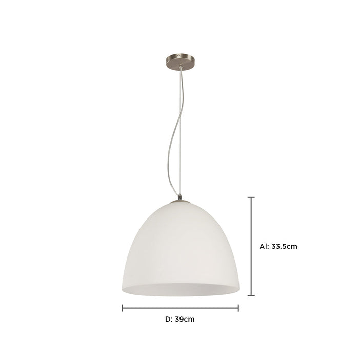 Lámpara Colgante Inlite Color Níquel Satinado de 1 Luz