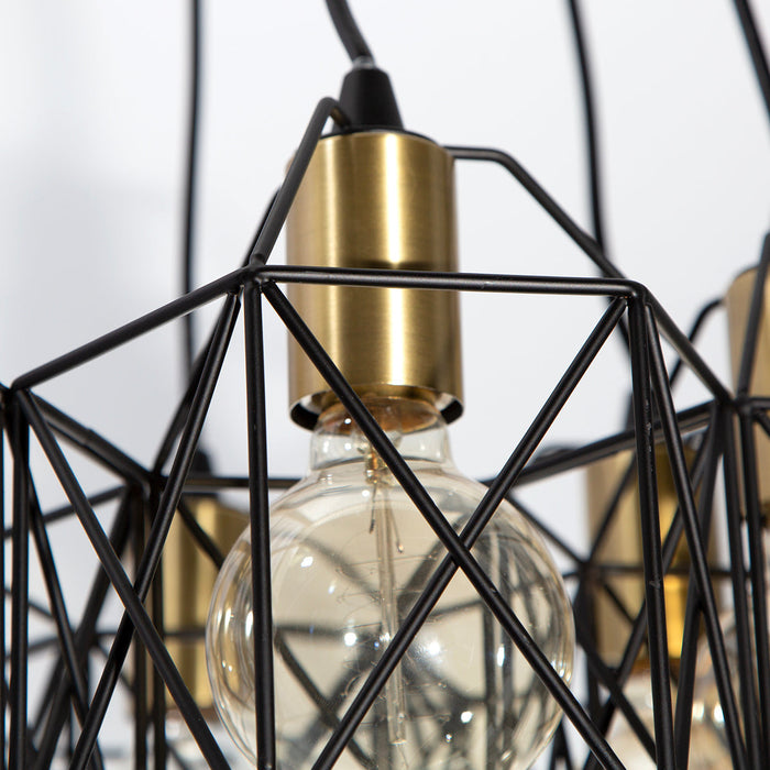 Lámpara Colgante Vintage Industrial E26 40w 6 Luces