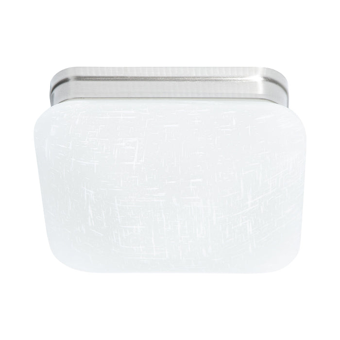 Plafón De Techo Led 17w Moderno, Níquel Satinado, Luz Cálida