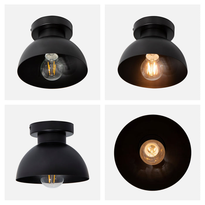 Lámpara de Techo Negro Mate 1 Luz  E27 60w