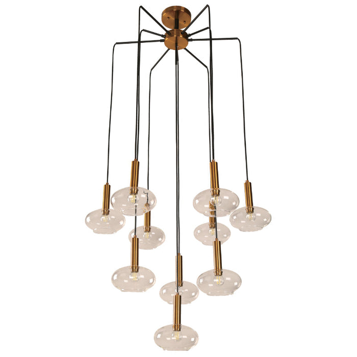 LAMP. TECHO BRONCE DORADO 10L E14 40W
