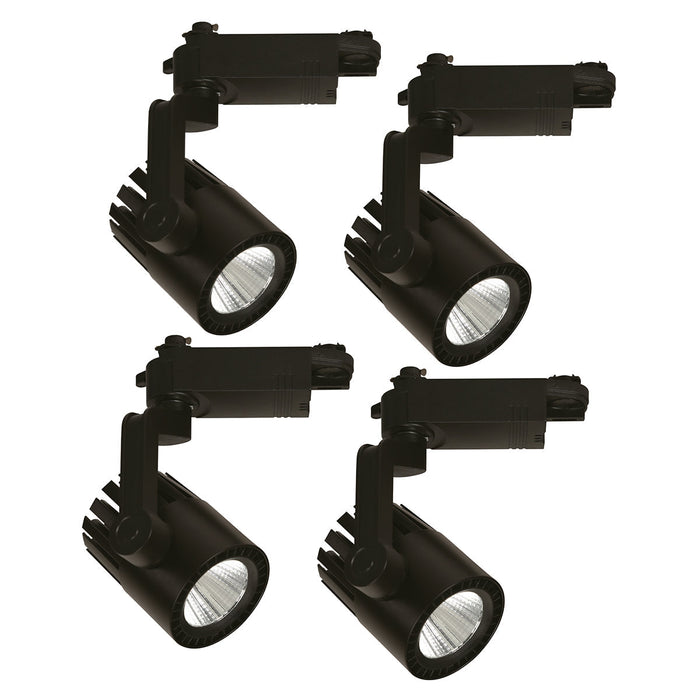 Kit 4 Lámpara de Techo Cabezal Dirigible Negro Led 18w