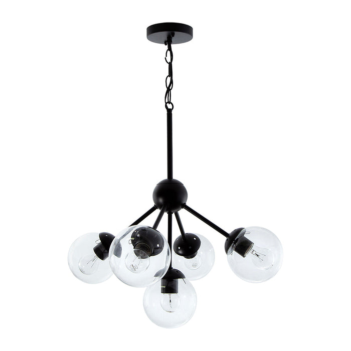 Lámpara Colgante Ike Lite Negro 5 Luces 60W E27