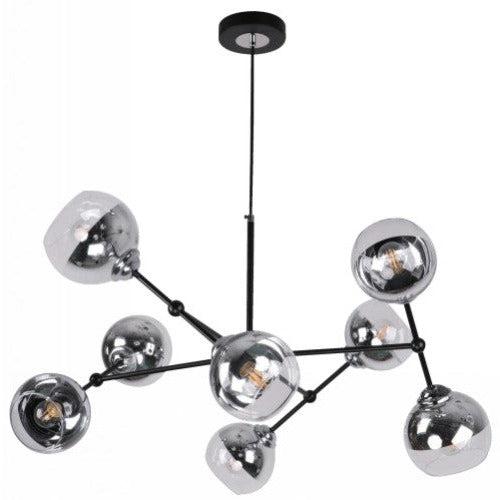 Lámpara Colgante Negro 8L E27 40W