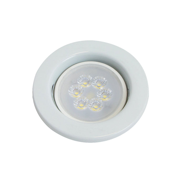 Kit 10 Base Empotrable Spot 50W Blanco + 10 Focos Gu10 3000k