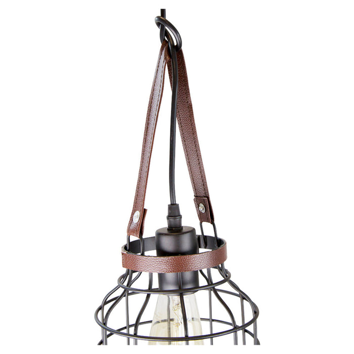 Lámpara Colgante Inlite Pantalla de Acero Color Negro de 1 Luz