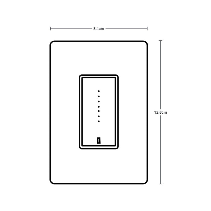 Interruptor inteligente regulable con sensor de brillo y encendido y apagado