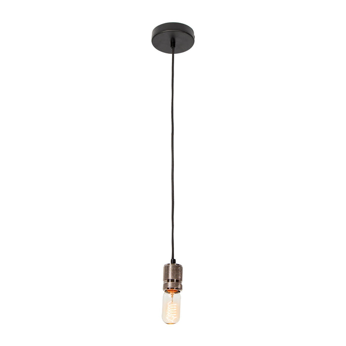 Lámpara Colgante Mini Retro Níquel Satinado E27 60W 1 Luz