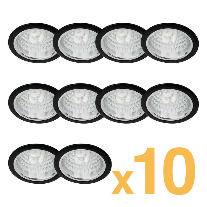 Kit 10 Bases Empotrable 50W Negro para Focos PAR