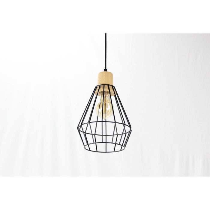 Lámpara Colgante Negro 1L E27 60W