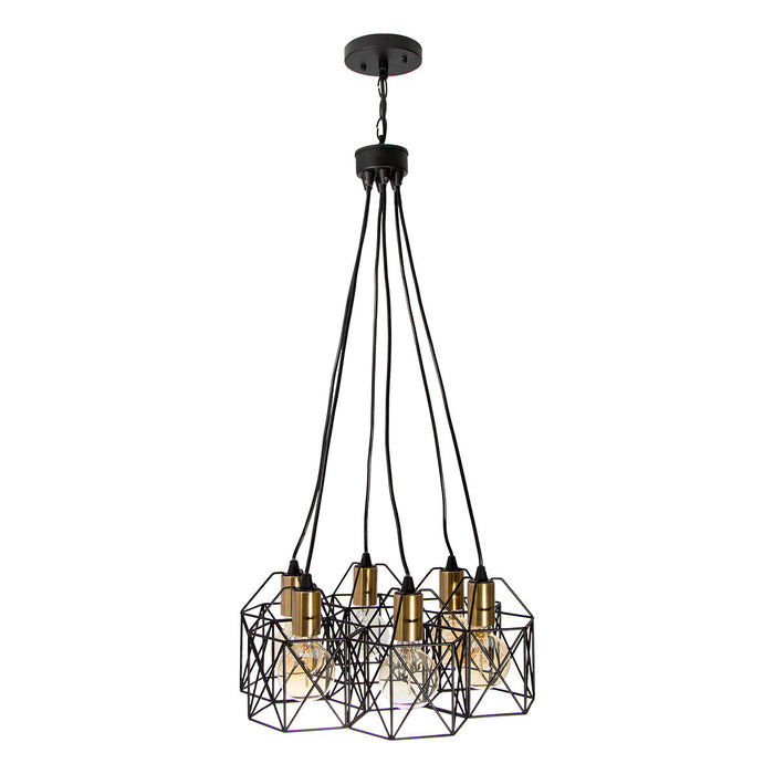 Lámpara Colgante Vintage Industrial E26 40w 6 Luces