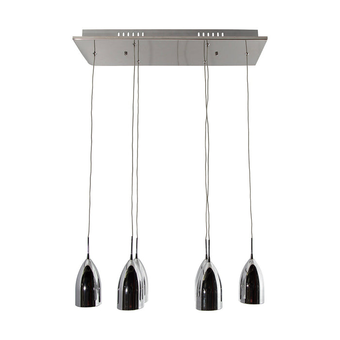 Lámpara Colgante Lumicentro LED Color Cromo 6 Luces 2 W