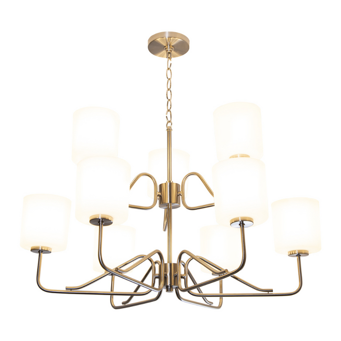 Candelabro Tobin Collection 9 luces , acabado en niquel pulido