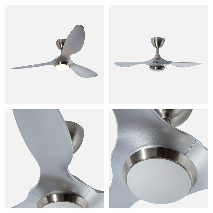 Ventilador LED 52" Níquel Satinado 20W Incluye Control Remoto