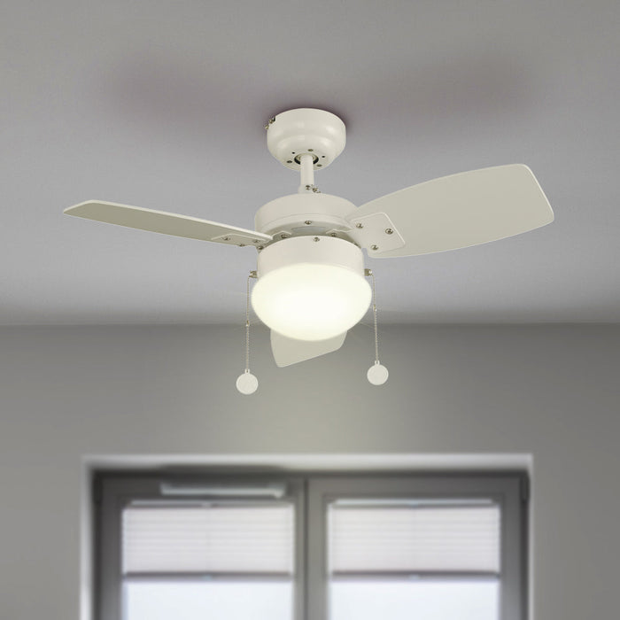 Ventilador de Techo 30" ARTFAN ABELLI Blanco 1 luz 60W E27