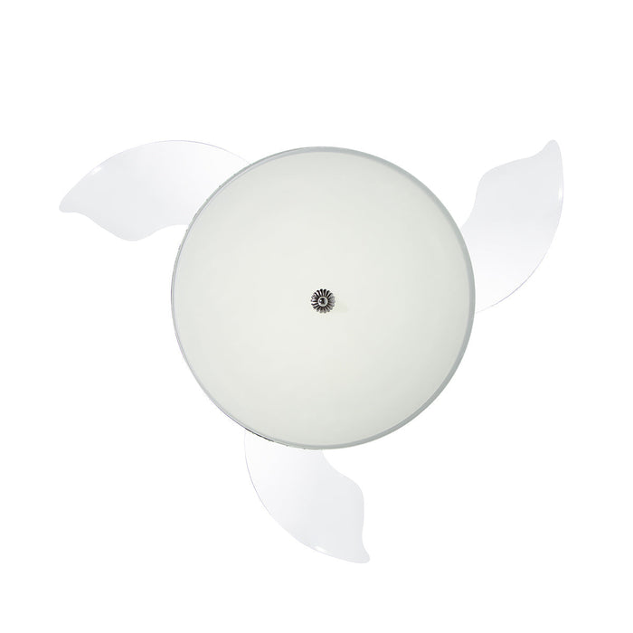 Ventilador De Techo Retráctil 42", Luz LED, Cromo, 3 Aspas, 6 Velocidades