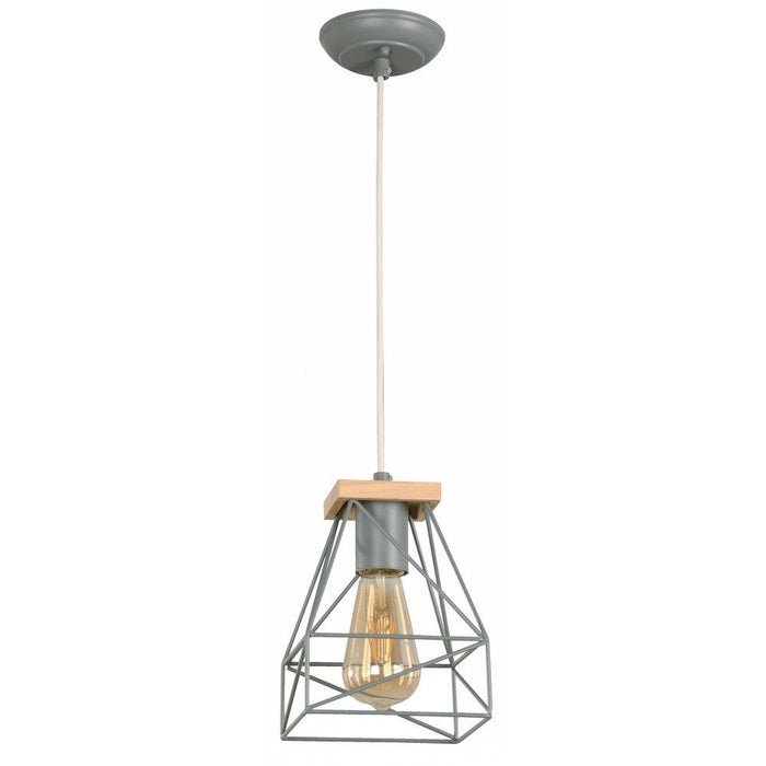 Lámpara Colgante Gris 1L E27 40W